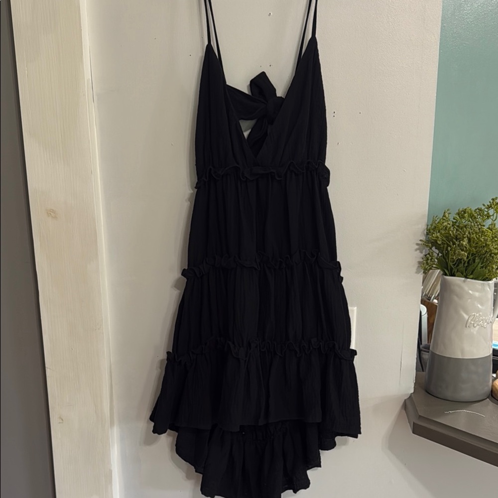 PrettyLittleThing Black Textured Dress